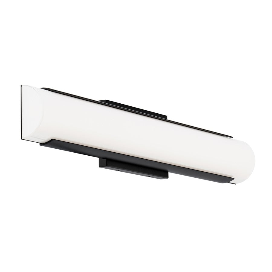 WAC Demi 1Lt LED 27" Bathroom Vanity/Wall Light, Black/White