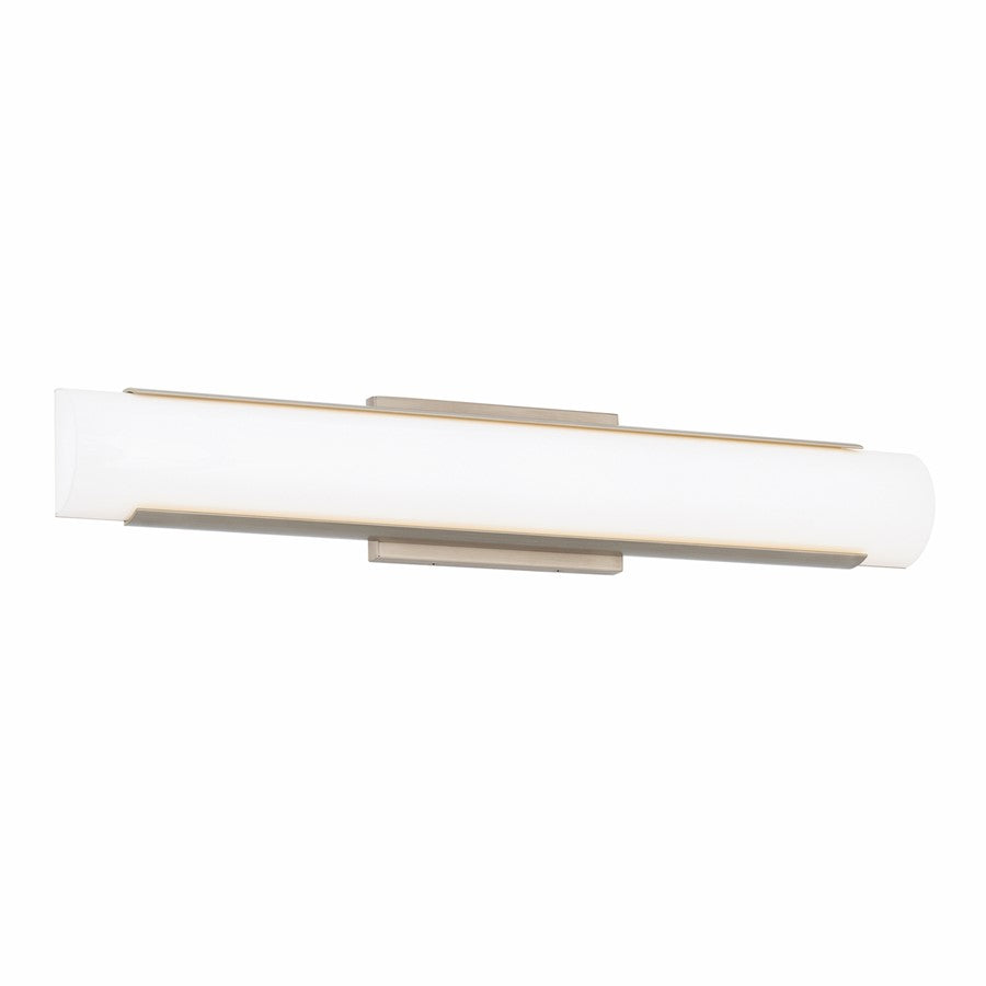 WAC Demi 1Lt LED 27" Bathroom Vanity/Wall Light, Nickel/White - WS-241227-CS-BN