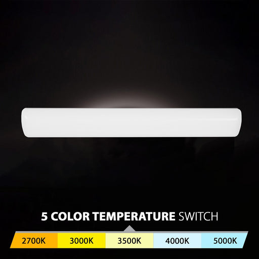 WAC Flo 1Lt LED 48" Bath Vanity Light/Flush Mount, White/White