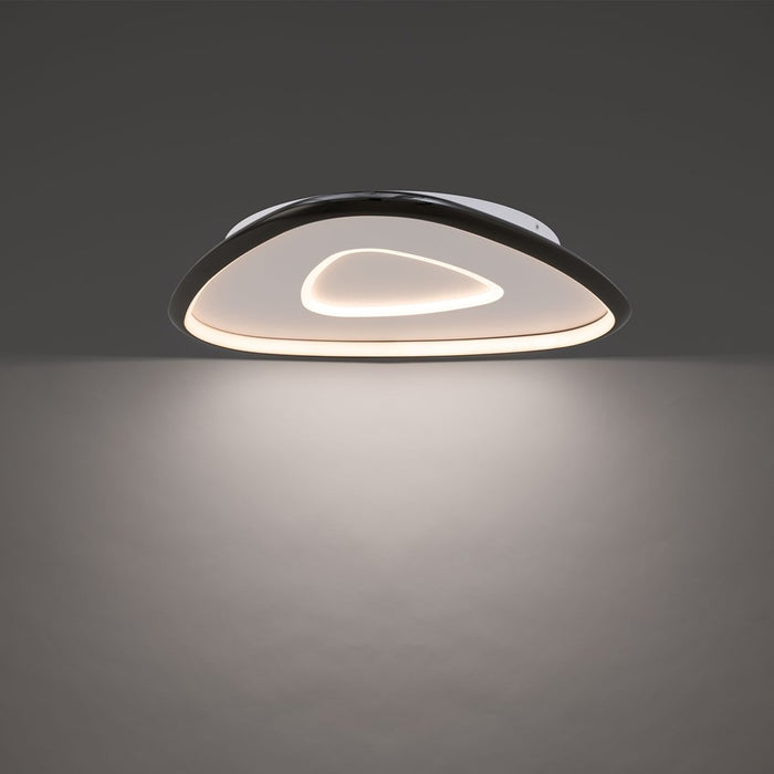 dweLED Mandala 1 Light 22" Wall Sconce/4000K, Black Chrome