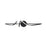 dweLED Corkscrew 1Lt 34" Bath Vanity/Wall Light/2700K, BK/WH