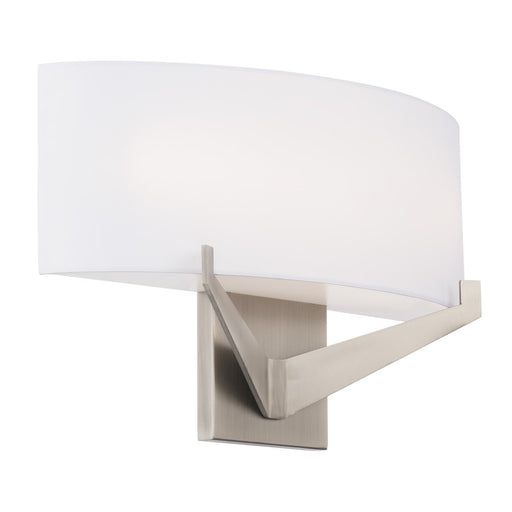 dweLED Fitzgerald 16" LED Fabric Sconce 3-CCT, Nickel