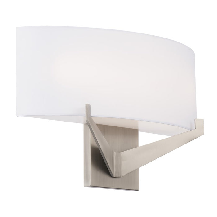 dweLED Fitzgerald 16" LED Fabric Sconce 3-CCT, Nickel