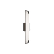 dweLED Straitaway 1Lt 24" Bath Vanity/Wall Light/2700K, BK/WH - WS-51524-27-BK