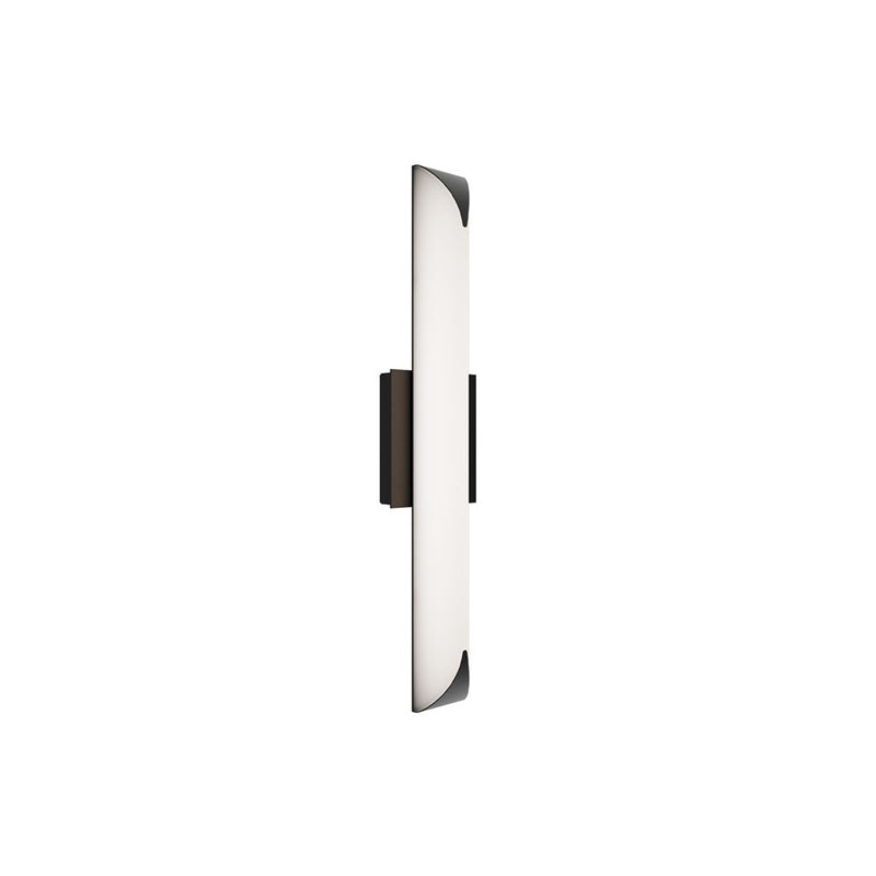 dweLED Straitaway 1Lt 24" Bath Vanity/Wall Light/2700K, BK/WH - WS-51524-27-BK