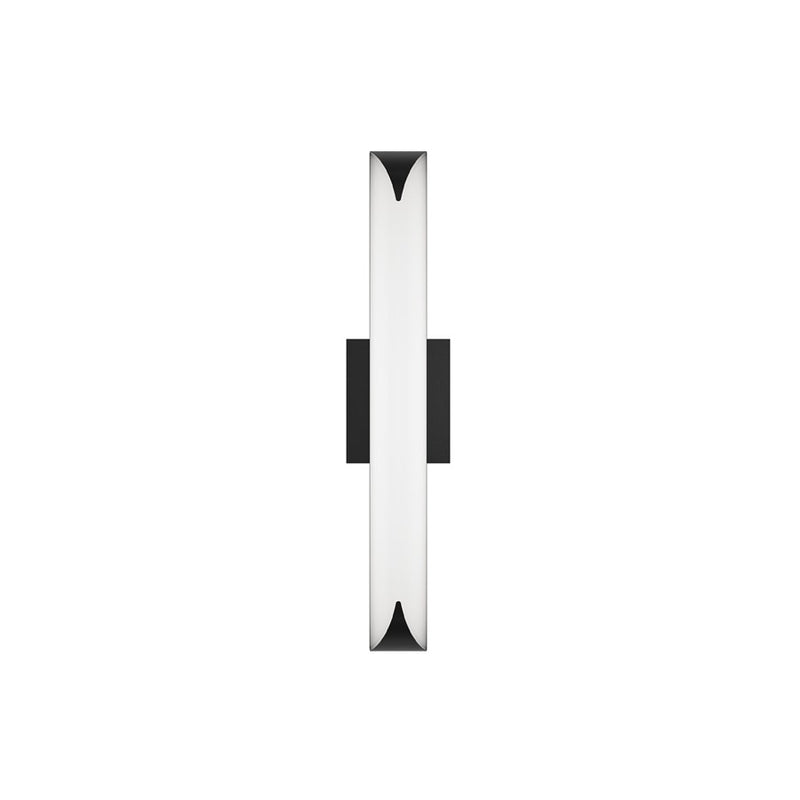 dweLED Straitaway 1Lt 24" Bath Vanity/Wall Light/2700K, BK/WH
