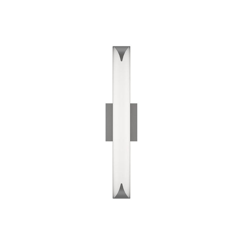 dweLED Straitaway 1Lt 24" Bath Vanity/Wall/2700K, Nickel/White