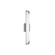 dweLED Straitaway 1Lt 24" Bath Vanity/Wall/3000K, Nickel/White - WS-51524-30-BN