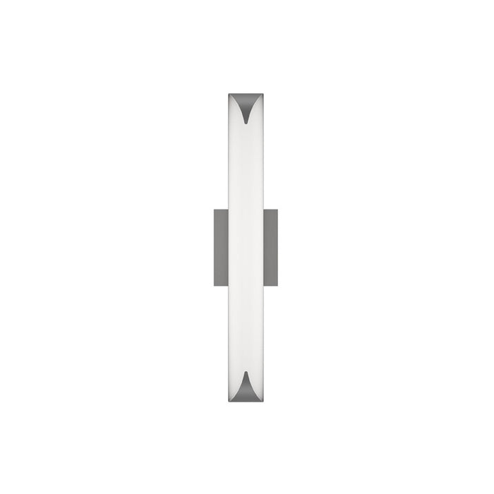 dweLED Straitaway 1Lt 24" Bath Vanity/Wall/3000K, Nickel/White