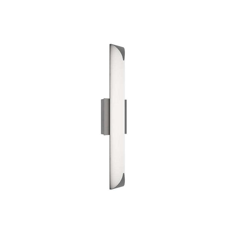 dweLED Straitaway 1Lt 24" Bath Vanity/Wall/3500K, Nickel/White - WS-51524-35-BN