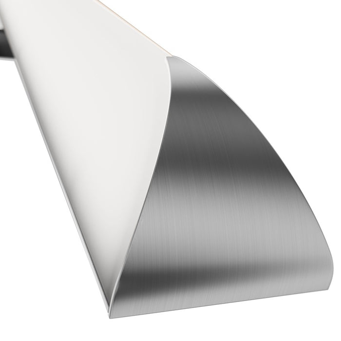 dweLED Straitaway 1Lt 32" Bath Vanity/Wall/2700K, Nickel/White