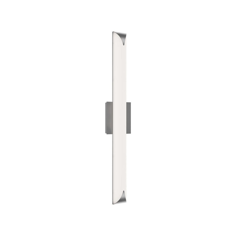 dweLED Straitaway 1Lt 32" Bath Vanity/Wall/3000K, Nickel/White - WS-51532-30-BN