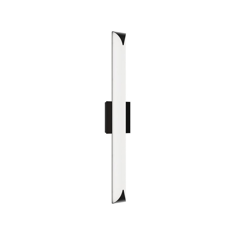 dweLED Straitaway 1Lt 32" Bath Vanity/Wall Light/3500K, BK/WH - WS-51532-35-BK