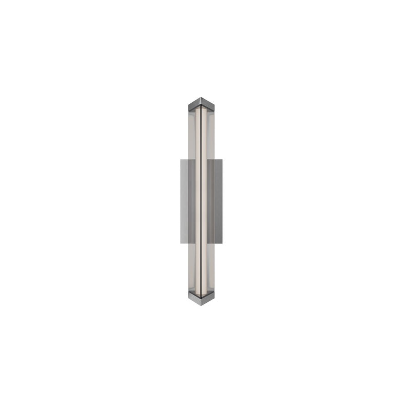 dweLED Boulevard 1Lt 18" Bath Vanity/Wall/2700K, Nickel/White