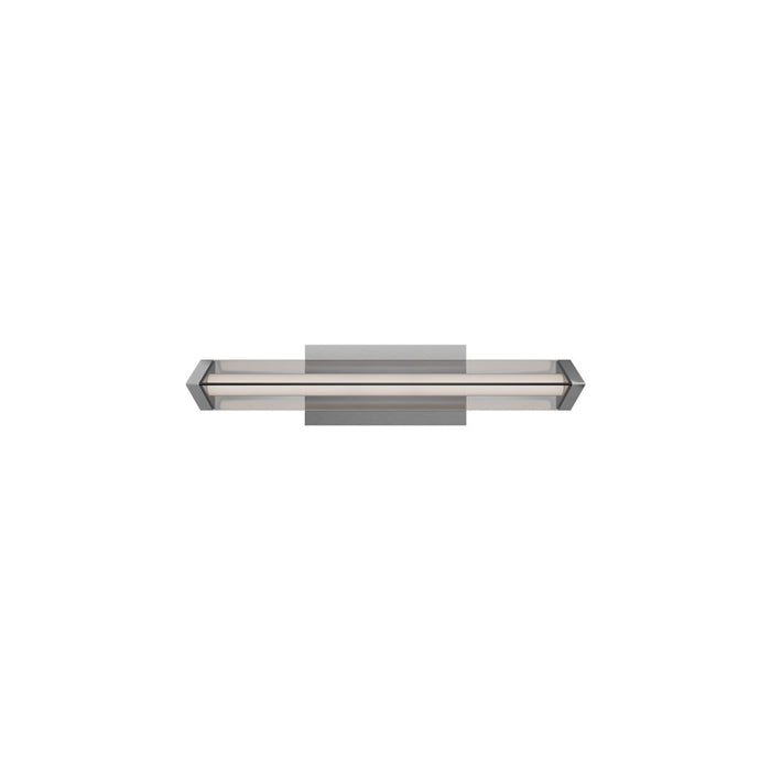 dweLED Boulevard 1Lt 18" Bath Vanity/Wall/3000K, Nickel/White