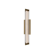 dweLED Boulevard 1Lt 18" Bath Vanity/Wall/3500K, Brass/White - WS-62518-35-AB