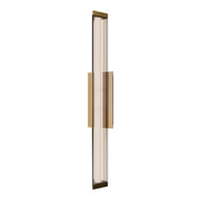 dweLED Boulevard 1Lt 24" Bath Vanity/Wall/2700K, Brass/White - WS-62524-27-AB