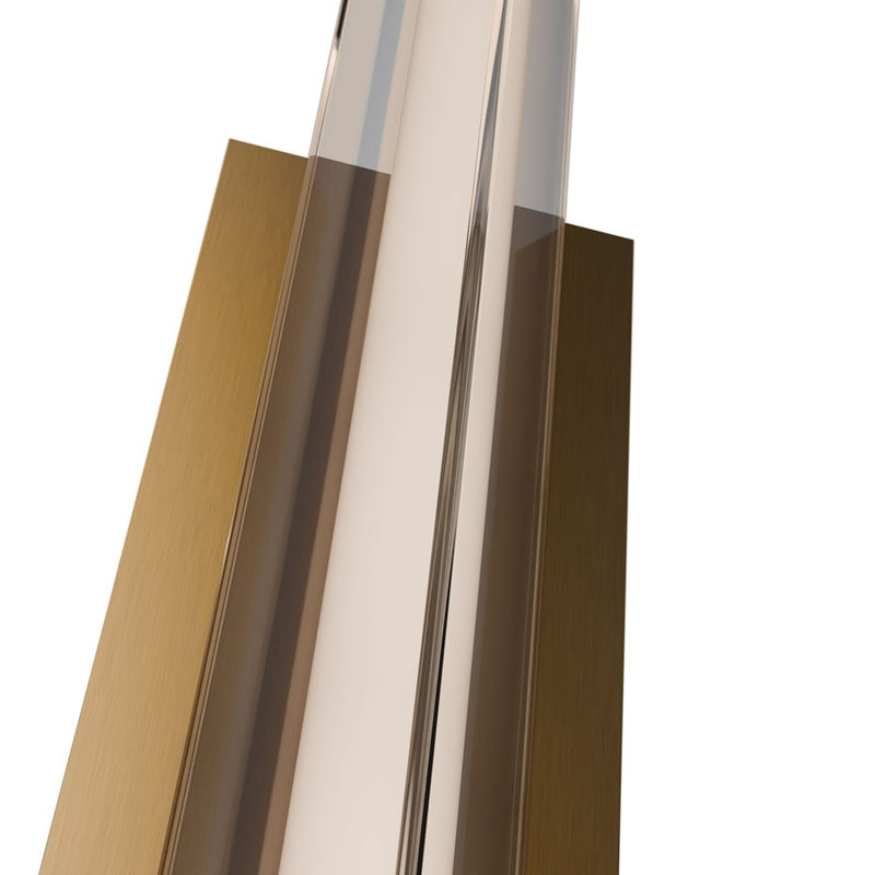 dweLED Boulevard 1Lt 24" Bath Vanity/Wall/3500K, Brass/White