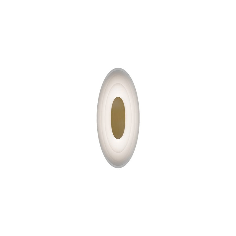 dweLED Orbix 1Lt 6" Wall Sconce/3000K, Brass/Clear/Etched