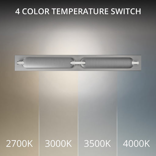 dweLED Spectacle 1Lt 24" Bath Vanity/Wall/2700K, Nickel/White