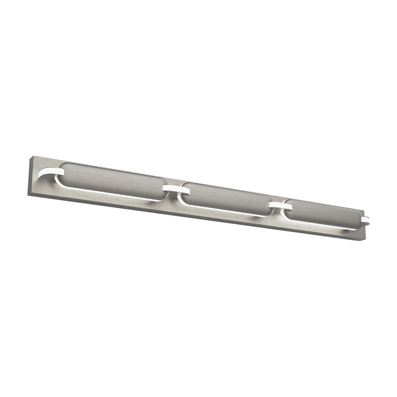dweLED Spectacle 1Lt 34" Bath Vanity/Wall/3000K, Nickel/White - WS-71534-30-BN