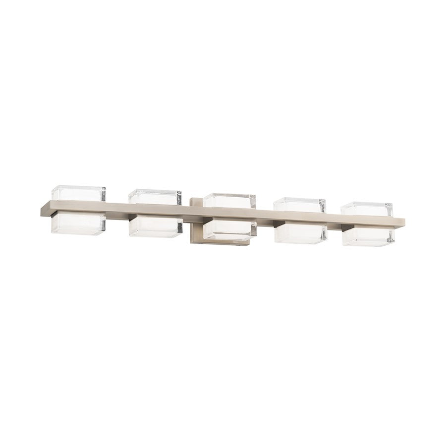 dweLED Interlok 36" LED Bath Vanity/Wall Light 2700K, Nickel - WS-77436-27-BN