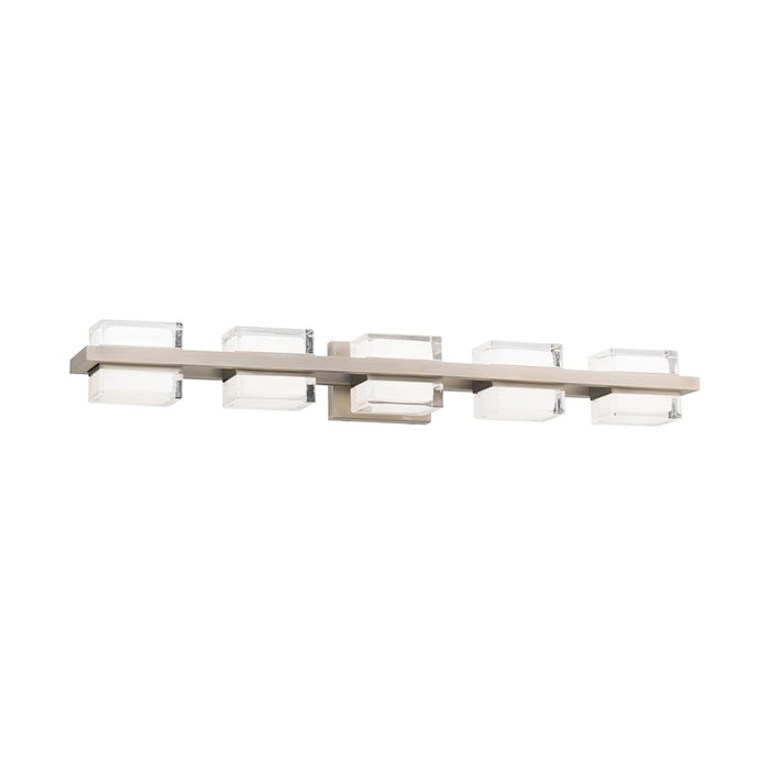 dweLED Interlok 36" LED Bath Vanity/Wall Light 3000K, Nickel - WS-77436-30-BN