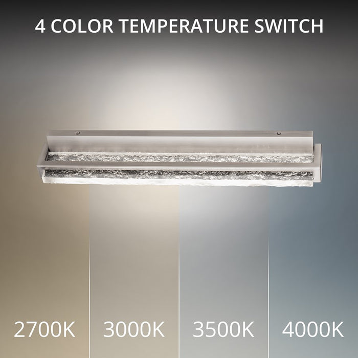 dweLED Skate 1Lt 24" Bath Vanity & Wall Light/3500K, Nickel