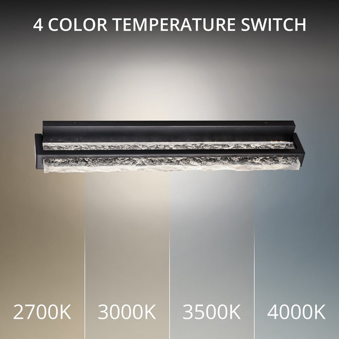 dweLED Skate 1 Light 24" Bath Vanity & Wall Light/4000K, Black