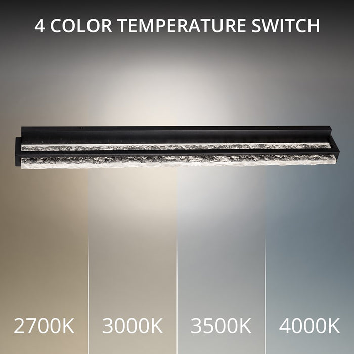 dweLED Skate 1 Light 36" Bath Vanity & Wall Light/4000K, Black