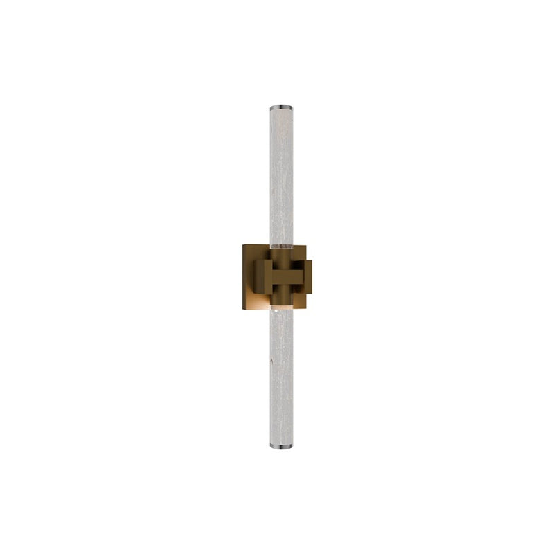 dweLED Ripple 1Lt 24" Bath Vanity & Wall Light/3500K, Brass/ - WS-85524-35-AB