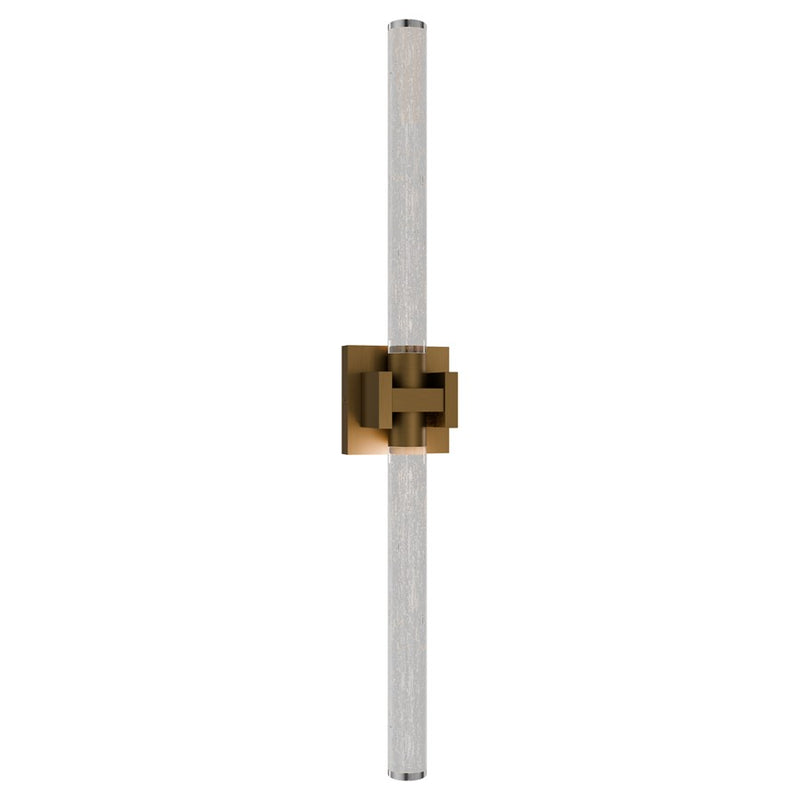 dweLED Ripple 1Lt 32" Bath Vanity & Wall Light/3000K, Brass/ - WS-85532-30-AB