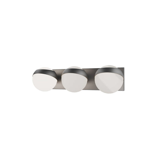 dweLED Tripoli 3Lt 20" Bath Vanity/Wall/2700K, Nickel/Opal - WS-87520-27-BN