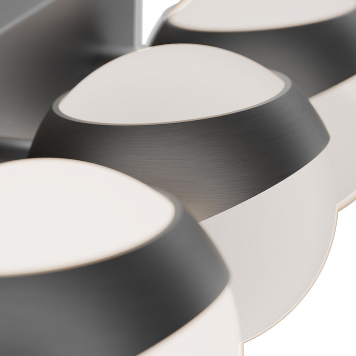 dweLED Tripoli 3Lt 20" Bath Vanity/Wall/2700K, Nickel/Opal