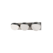 dweLED Tripoli 3Lt 20" Bath Vanity/Wall/3500K, Nickel/Opal - WS-87520-35-BN