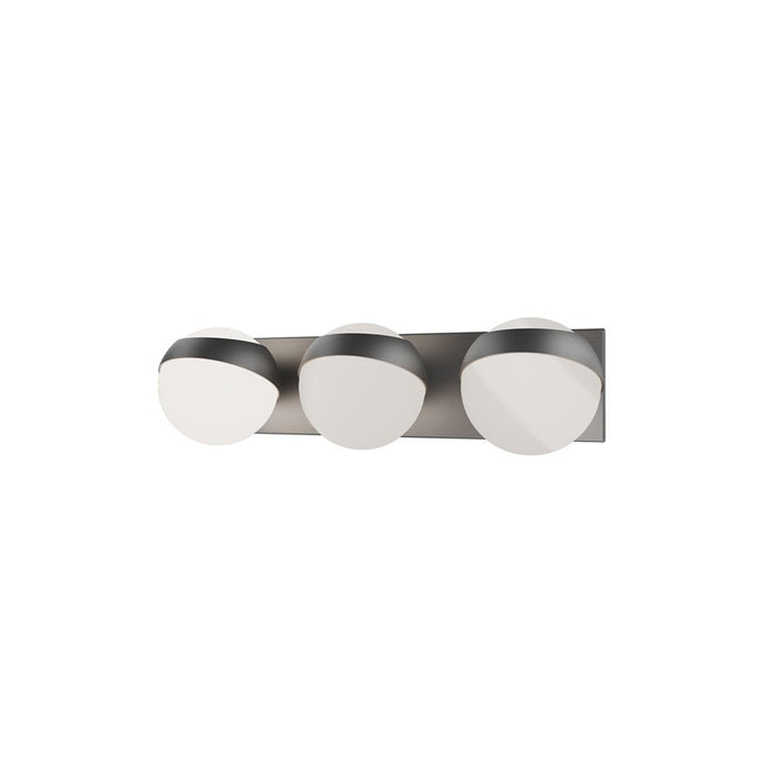 dweLED Tripoli 3Lt 20" Bath Vanity/Wall/3500K, Nickel/Opal - WS-87520-35-BN