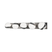 dweLED Tripoli 5Lt 33" Bath Vanity/Wall/3000K, Nickel/Opal - WS-87533-30-BN