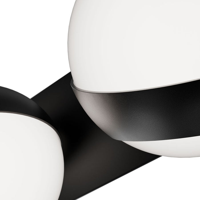 dweLED Tripoli 5Lt 33" Bath Vanity/Wall Light/4000K, Black/Opal