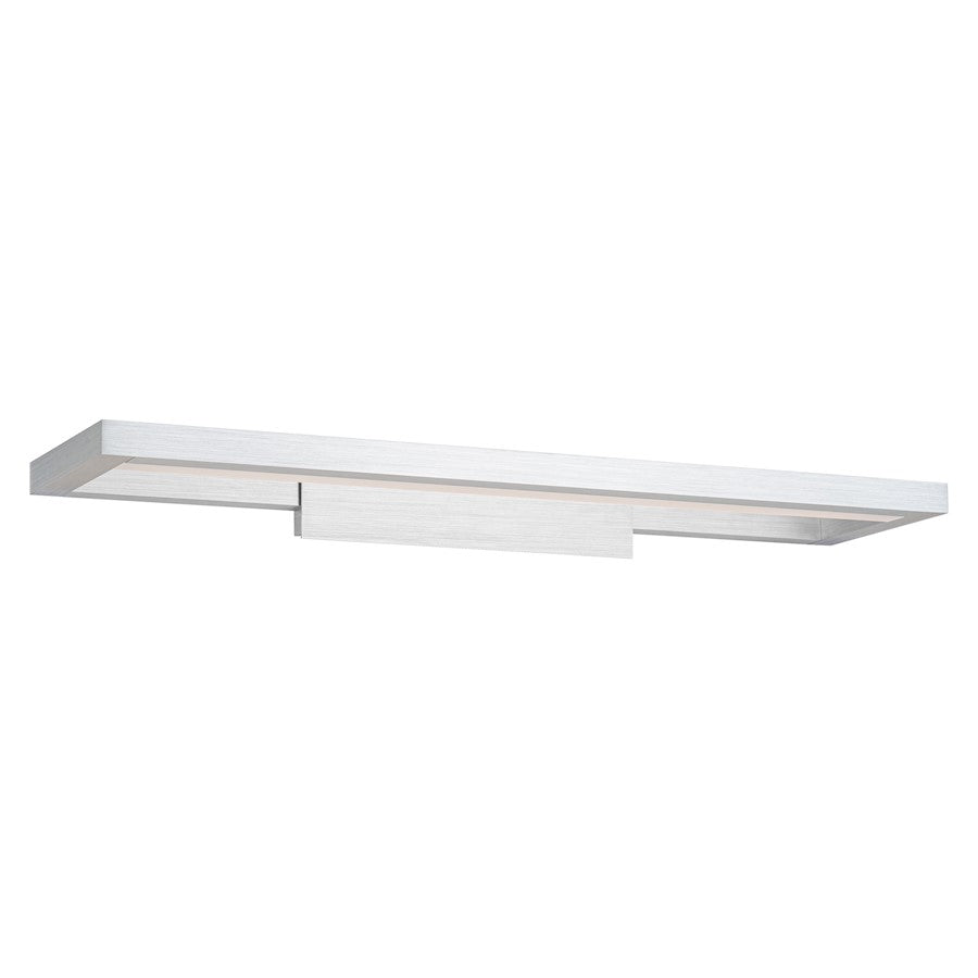 dweLED View 28" LED Wall Light 3-CCT, Aluminum/White