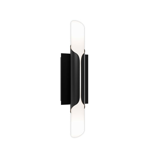 dweLED Wrappe 1 Light 18" Wall Sconce/3000K, Black/Clear/Etched - WS-95518-30-BK