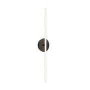 dweLED Lanky 1Lt 28" Bath Vanity/Wall/3500K, Black/Clear/Etch - WS-99527-35-BK