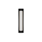 dweLED Moline 1Lt 24" Outdoor Wall Light/3500K, BK/WH Opaque - WS-W17524-35-BK