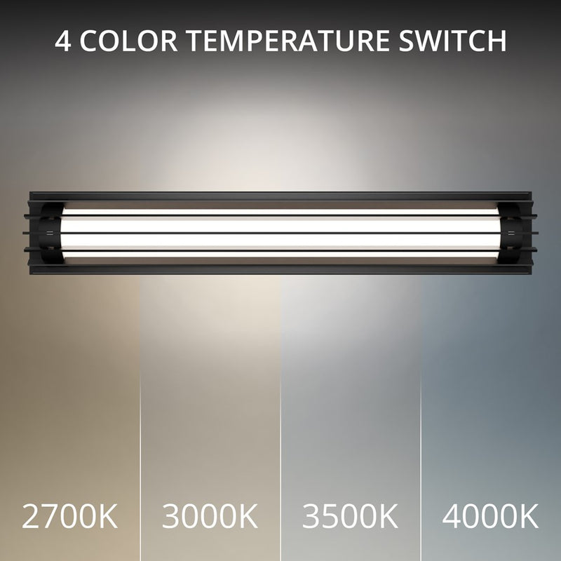 dweLED Moline 1Lt 32" Outdoor Wall Light/4000K, BK/WH Opaque
