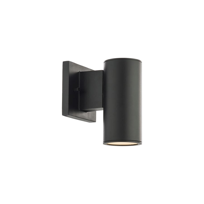 WAC Cylinder 1Lt LED Up/Down Wall Light, Black/White - WS-W190208-30-BK