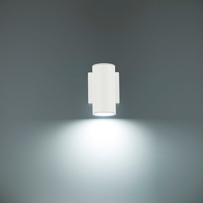 WAC Cylinder 1Lt LED Up/Down Wall Light, White/White