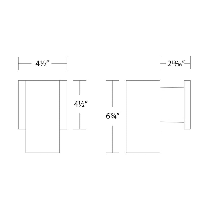 WAC Lighting Cylinder LED 1Lt Up/Down Outdoor Wall, Bronze