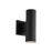 WAC Cylinder 2Lt LED Up/Down Wall Light, Black/White - WS-W190212-30-BK