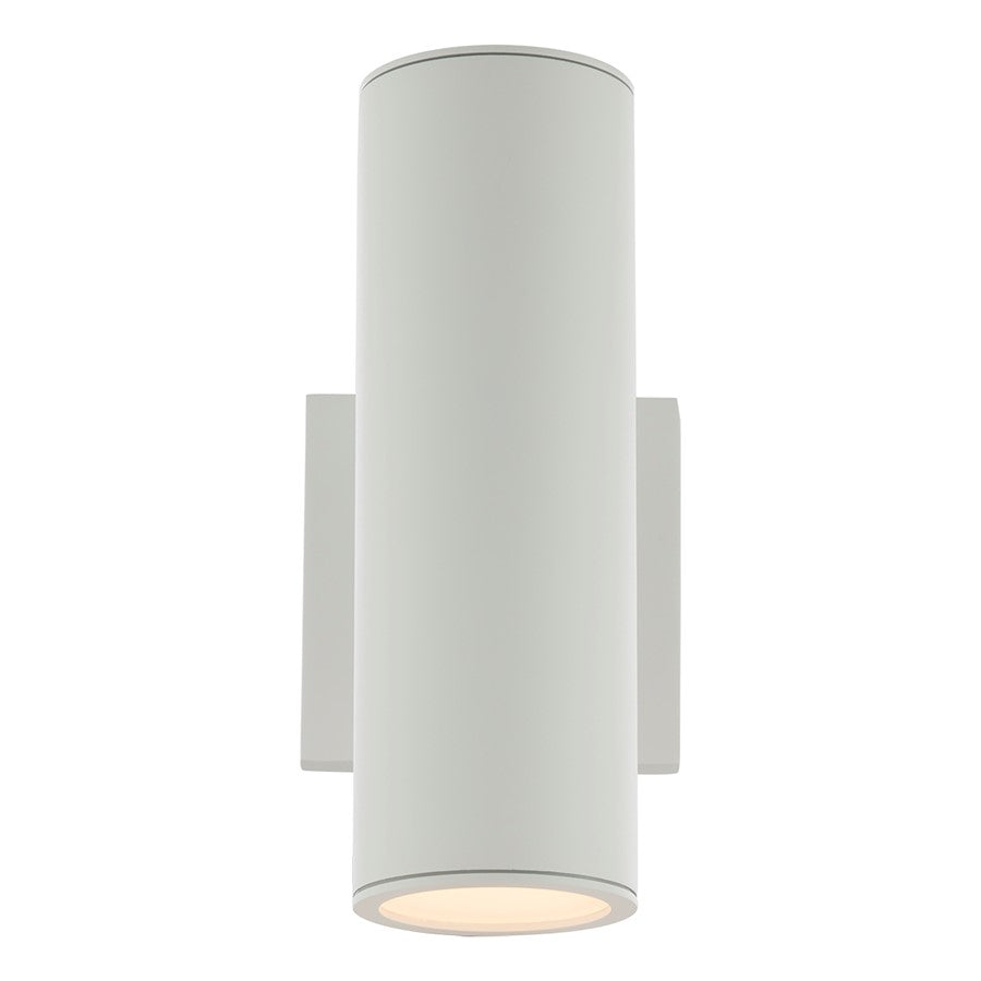 WAC Cylinder 2Lt LED Up/Down Wall Light, White/White
