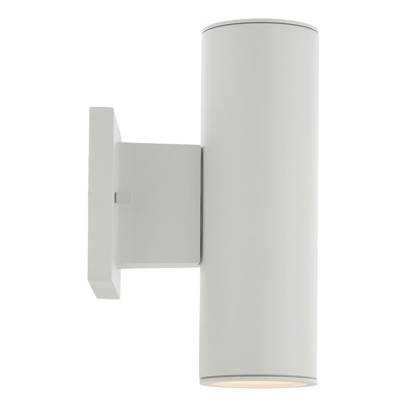 WAC Lighting Cylinder LED 2Lt Up/Down Outdoor Wall, White