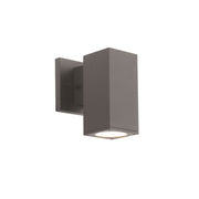 WAC Lighting Cubix LED 1Lt Up/Down Outdoor Wall Light , Black - WS-W220208-CS-BK